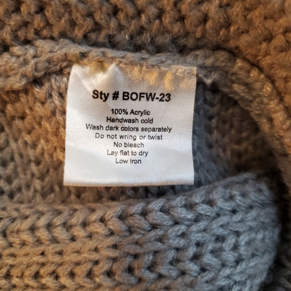 SEDUCTIONS | Knit Light Grey Synched Sleeves Cardigan (Size M) - Picture 7 of 9